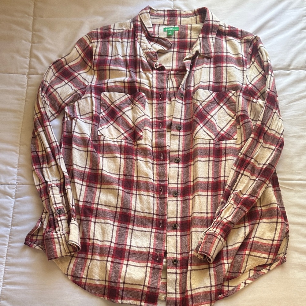 Plaid Button-Up Shirt - Flannel